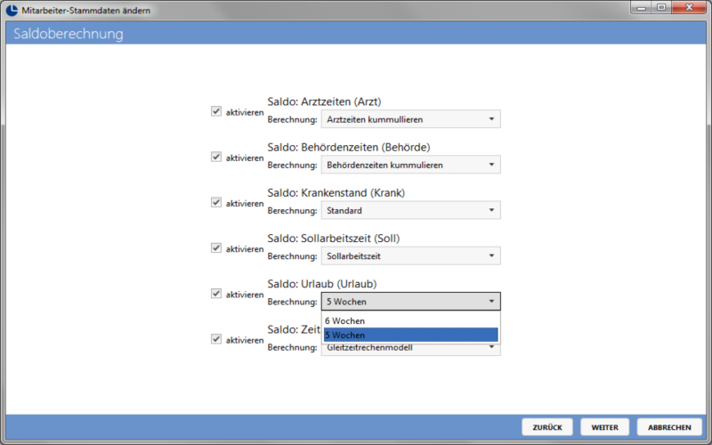 Assistent Mitarbeiter Stammdatenänderung